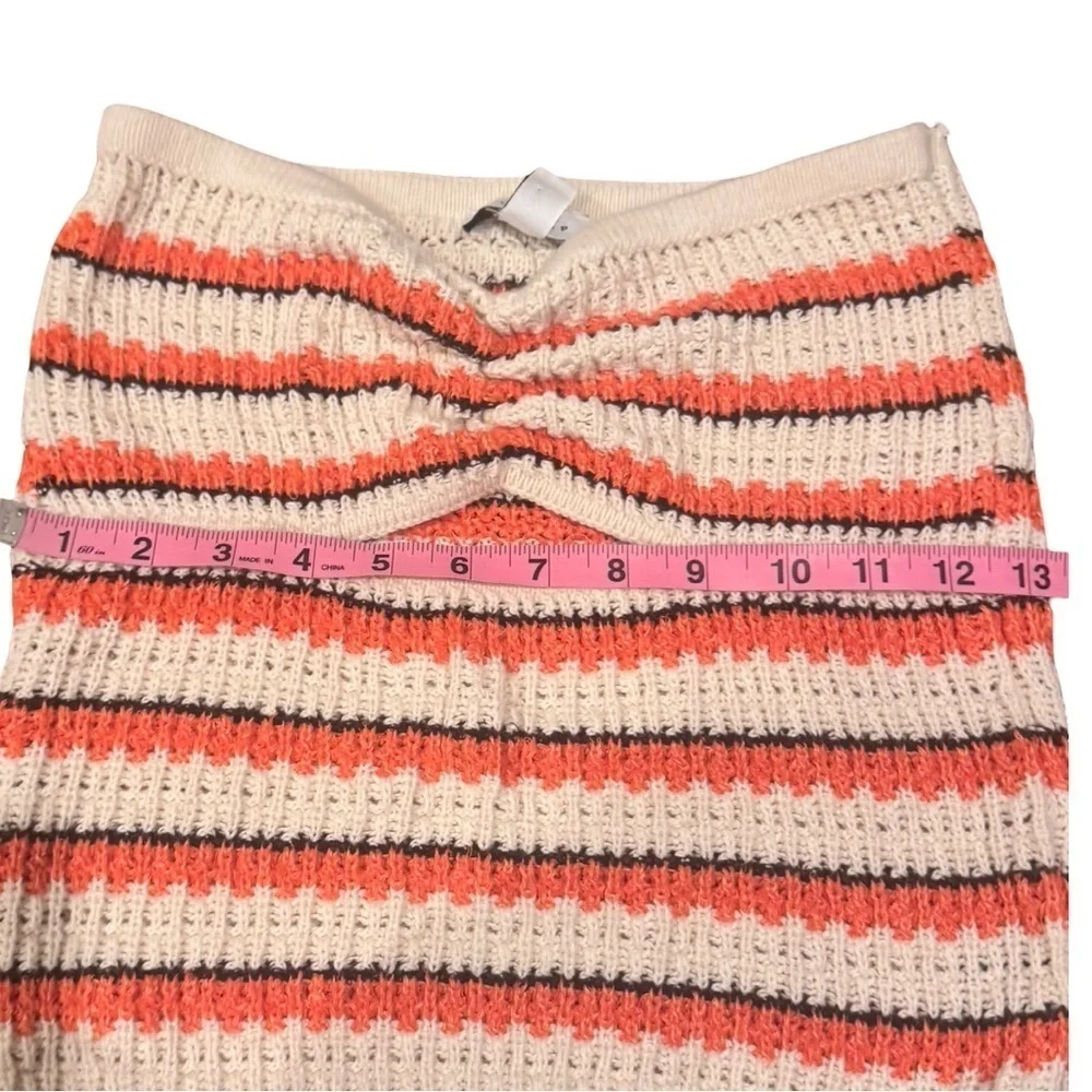 TopShop Crochet striped white Tubetop Size M